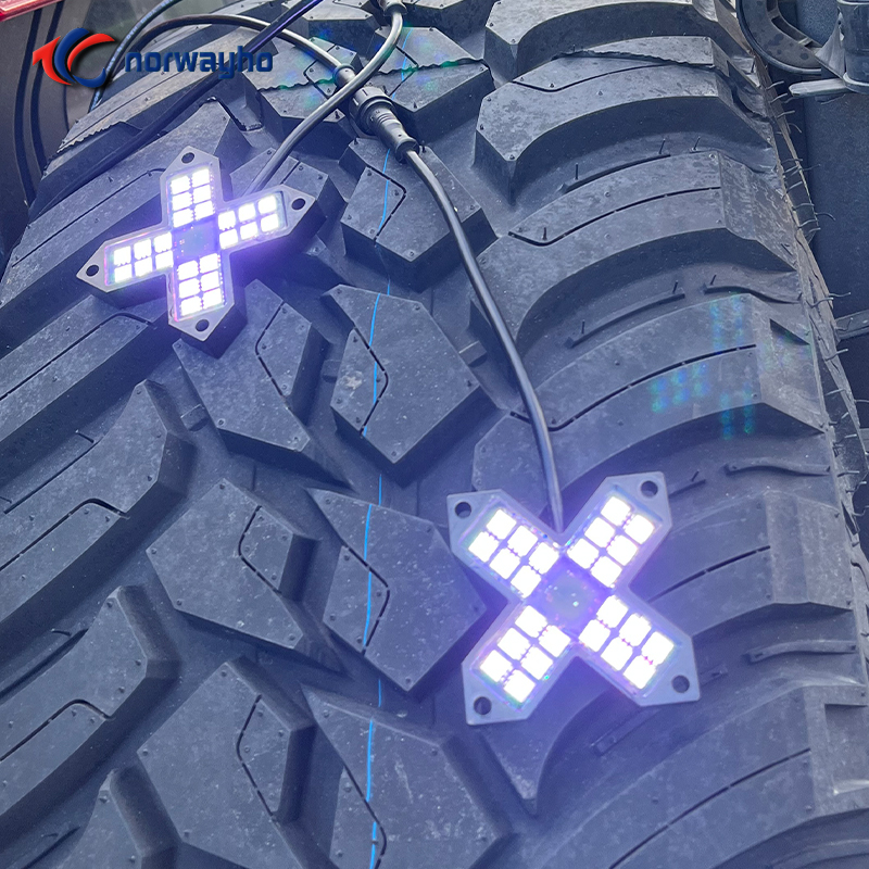 NWH-X8 24pcs 5watt LED Dream Colorful X Mega Pod Rock Light Detachable Under glowing kit