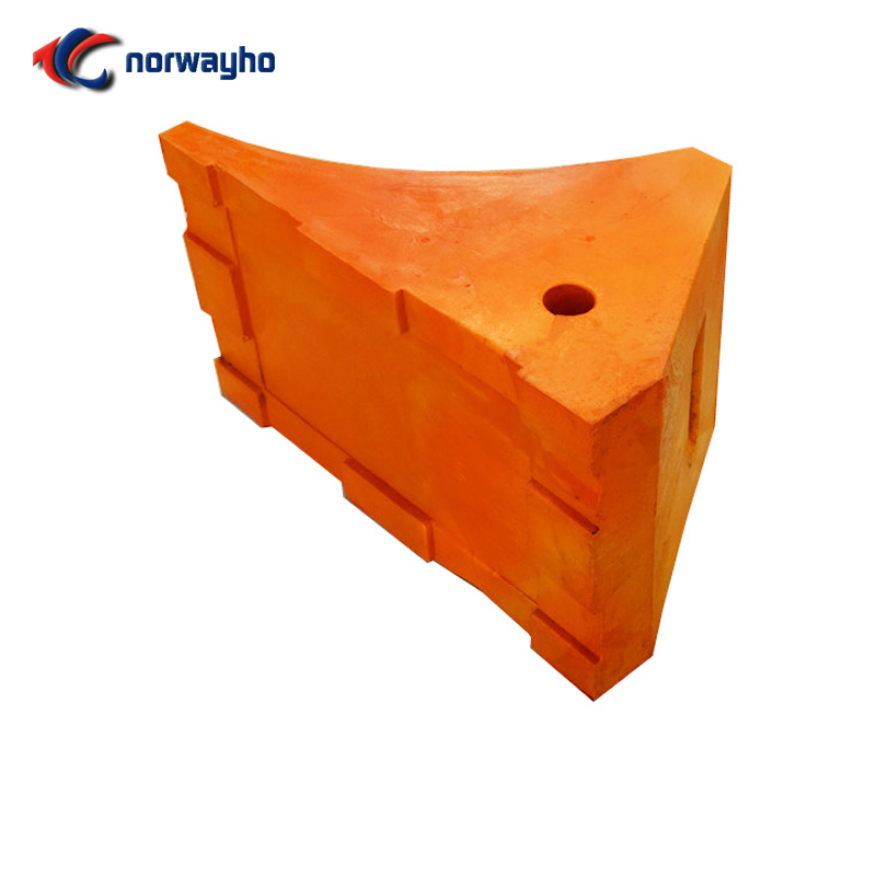NWH-WCK07 Orange Safety warning Wheel Chock Polyurethane for Trucks